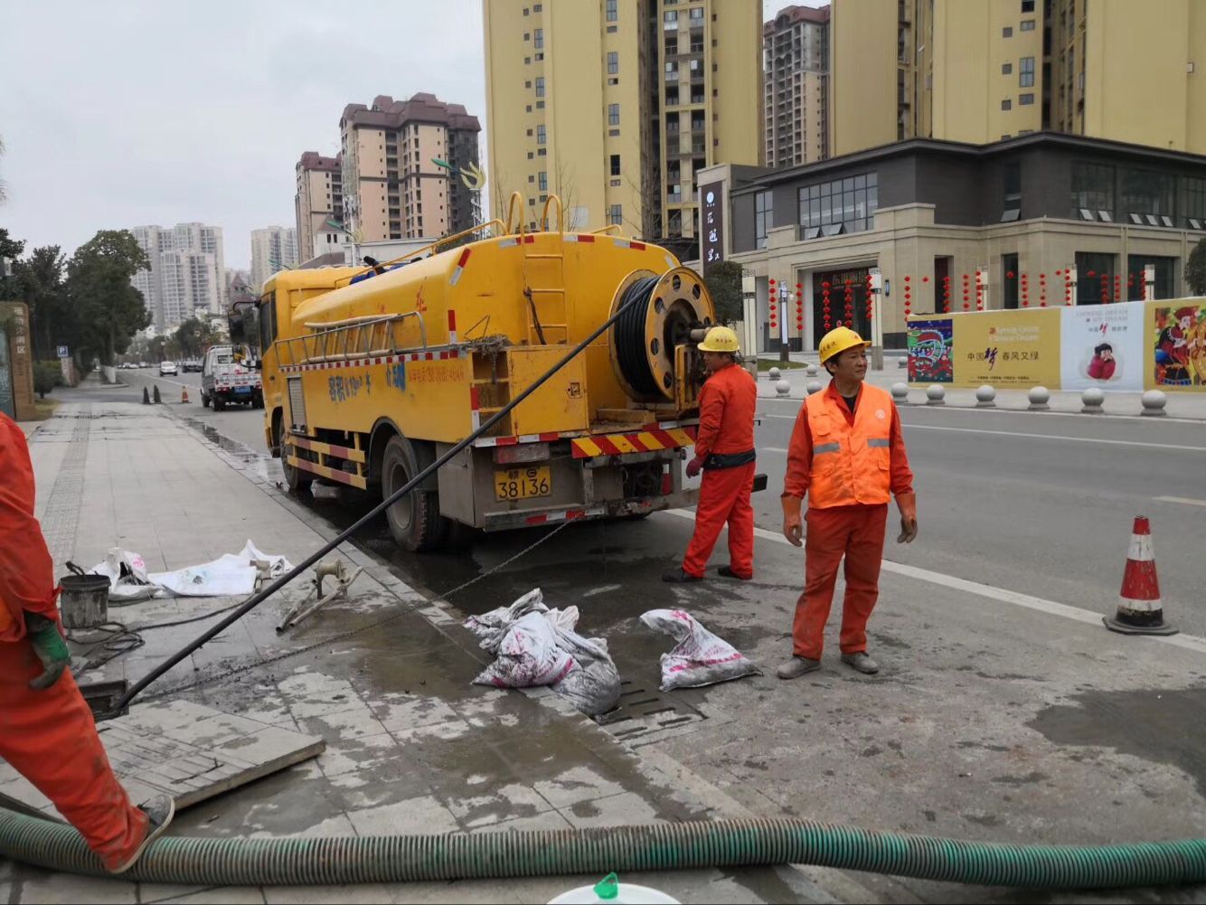 夷陵排污管道清淤-管道清洗